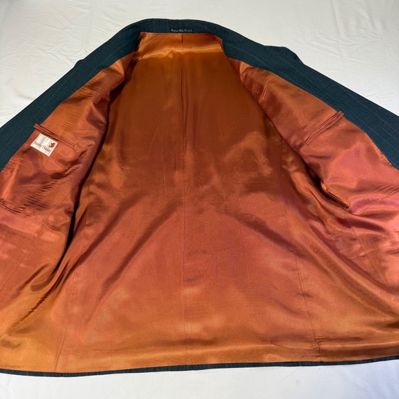 Vintage Stanley Blacker 2 Piece Suit Made in USA Classic‎ Men's Size 40R 38X29 - Picture 7 of 11